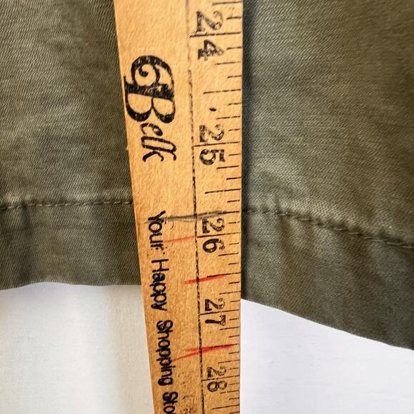 Old Navy Cinched Waist Utility Jacket Women's Medium Snap & Zip Front Military - Picture 7 of 10